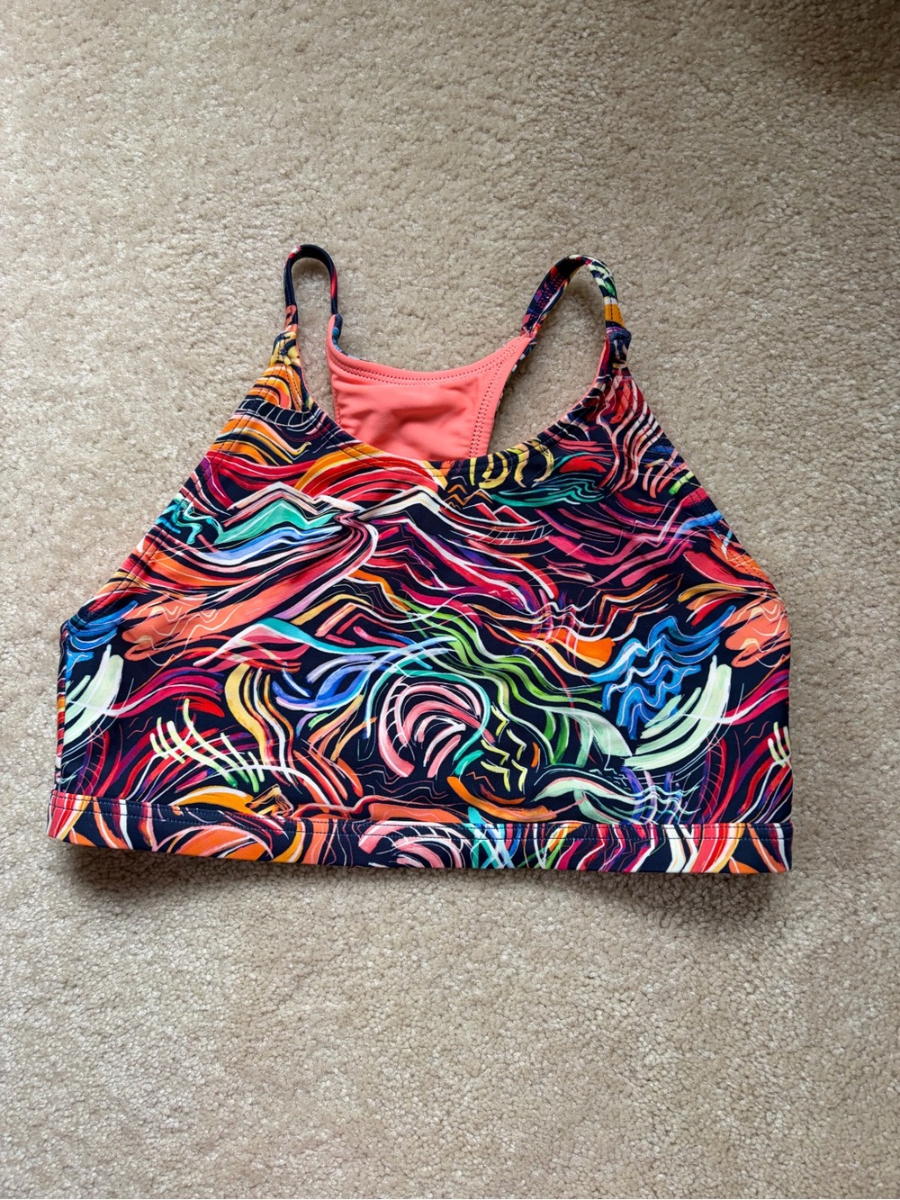 Athleta Girls Multicolor Reversible Bikini Top